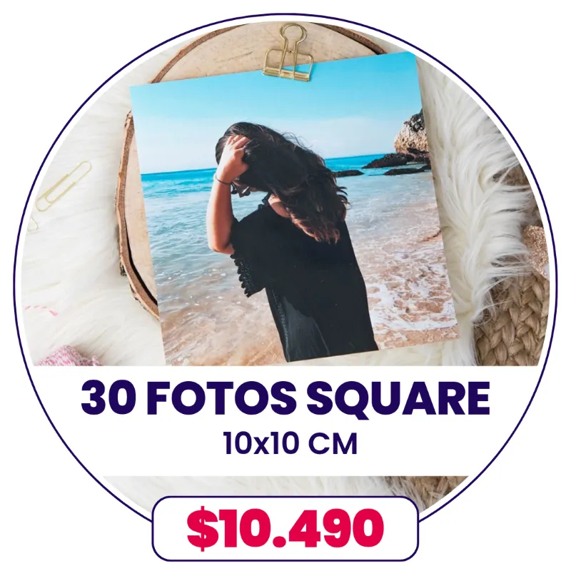 30 Fotos Square 10x10 cm a $10.490