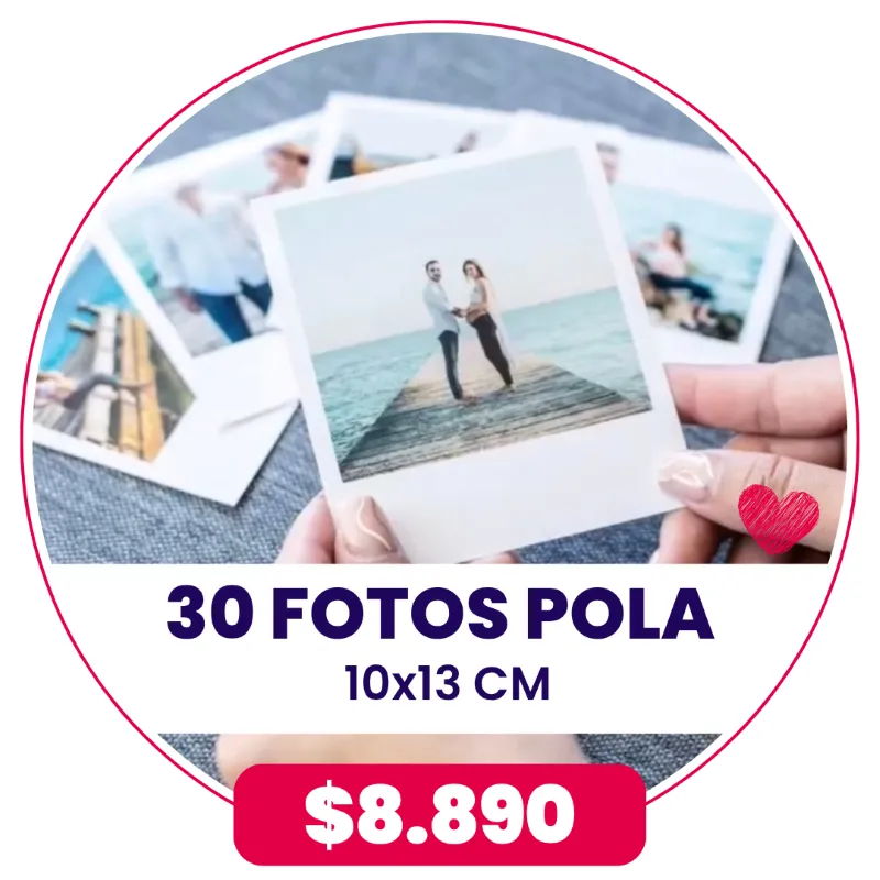 30 Fotos Pola 10x13 cm a $8.890 30 Fotos Pola 10x13 cm a $8.890