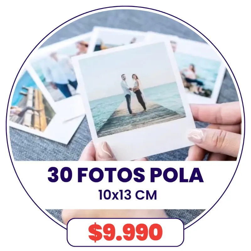30 Fotos Pola 10x13 cm a $9.990