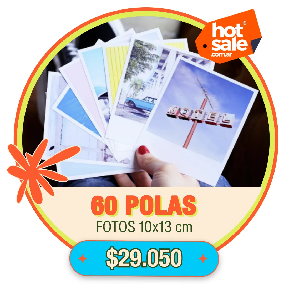 60 Fotos Pola 10x13 cm a $29.050