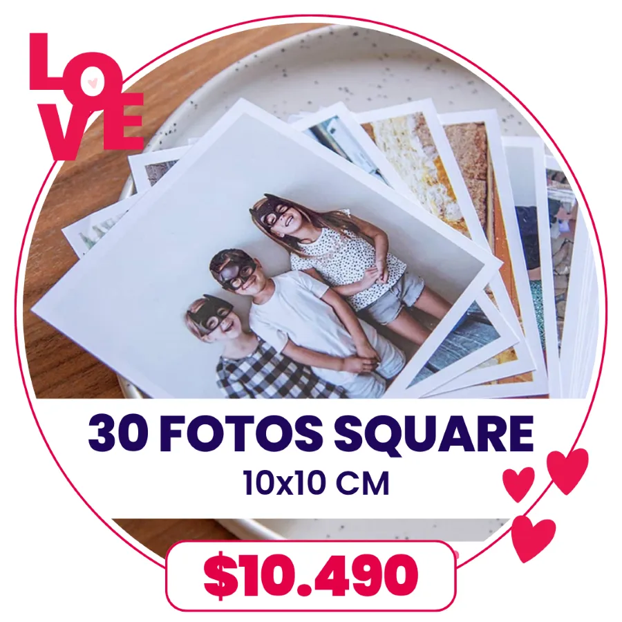 30 Fotos Square 10x10 cm a $10.490
