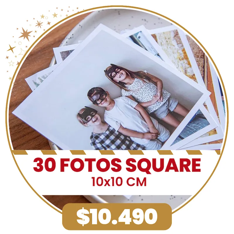 30 Fotos Square 10x10 cm a $10.490