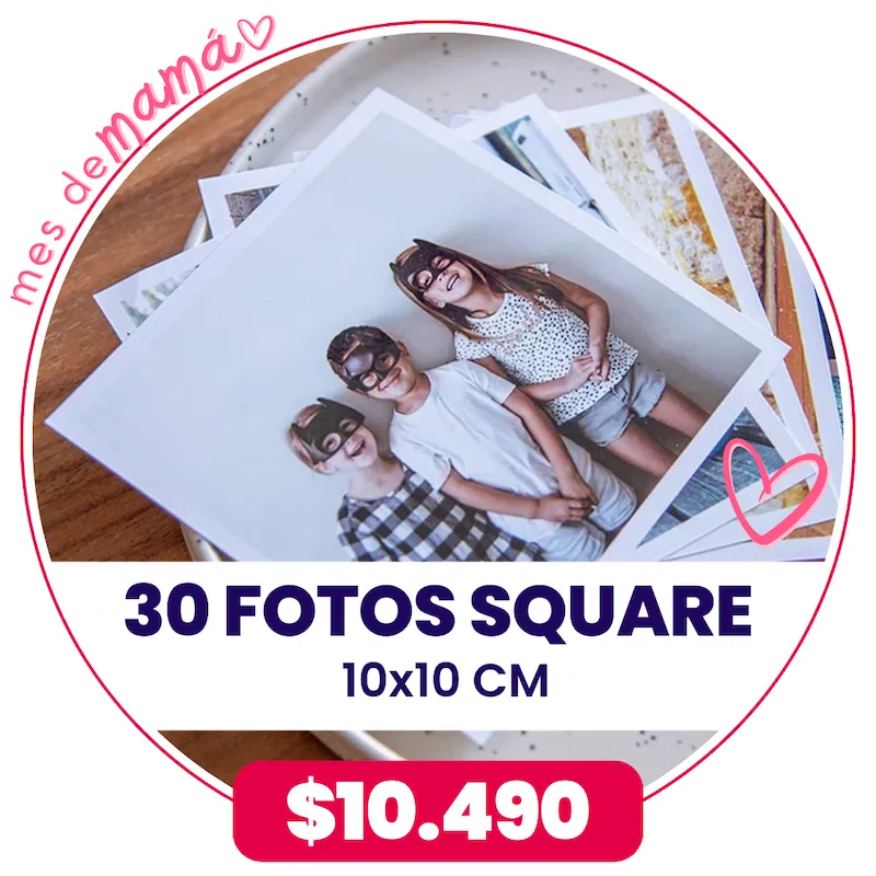 30 Fotos Square 10x10 cm a $10.490