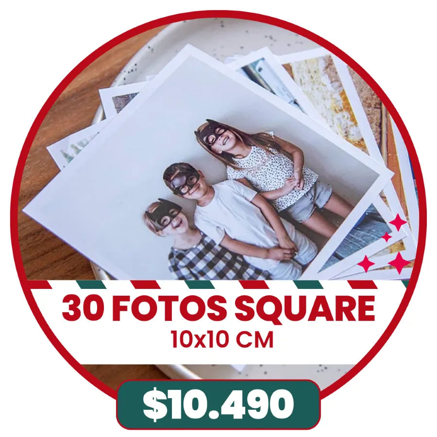 30 Fotos Square 10x10 cm a $10.490