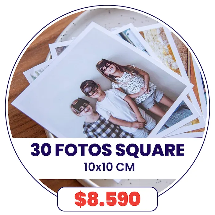 30 Fotos Square 10x10 cm a $8.590 30 Fotos Square 10x10 cm a $8.590