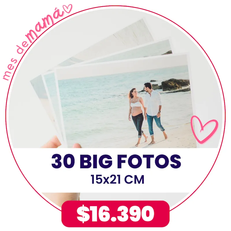 30 Big Fotos 15x21 cm a $16.390