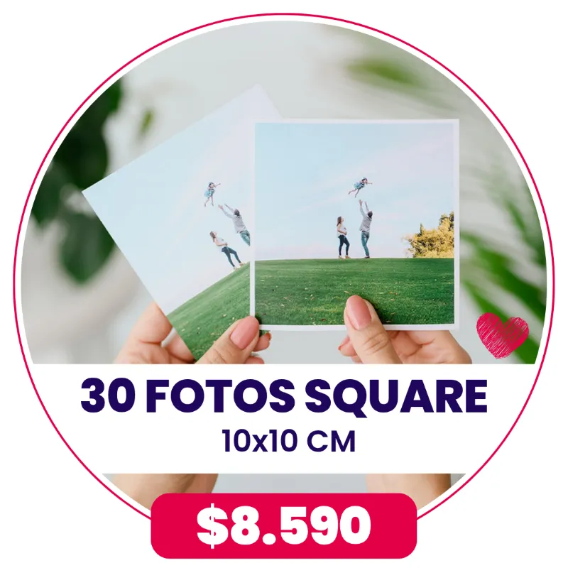 30 Fotos Square 10x10 cm a $8.590 30 Fotos Square 10x10 cm a $8.590