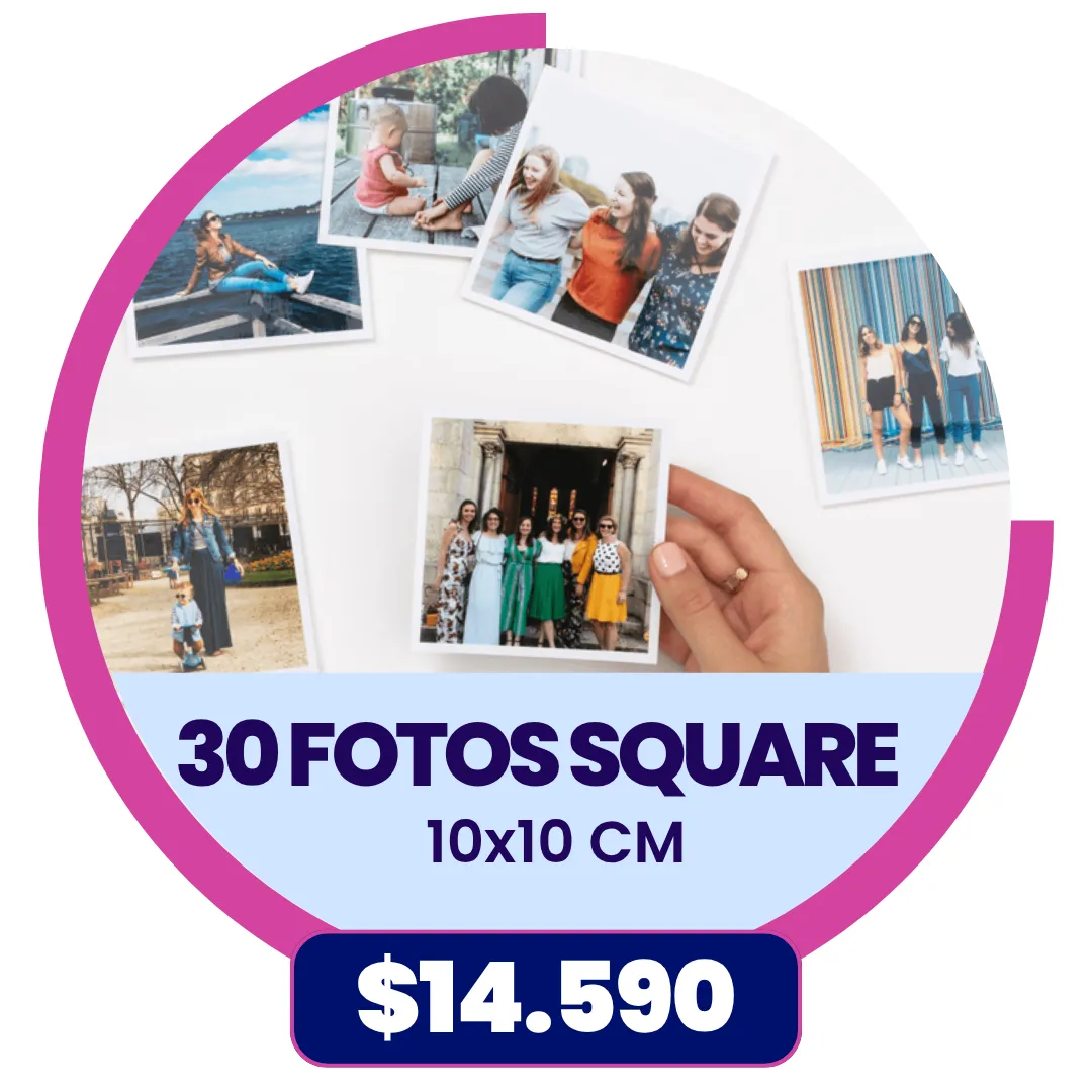 30 Fotos Square 10x10 cm a $14.590