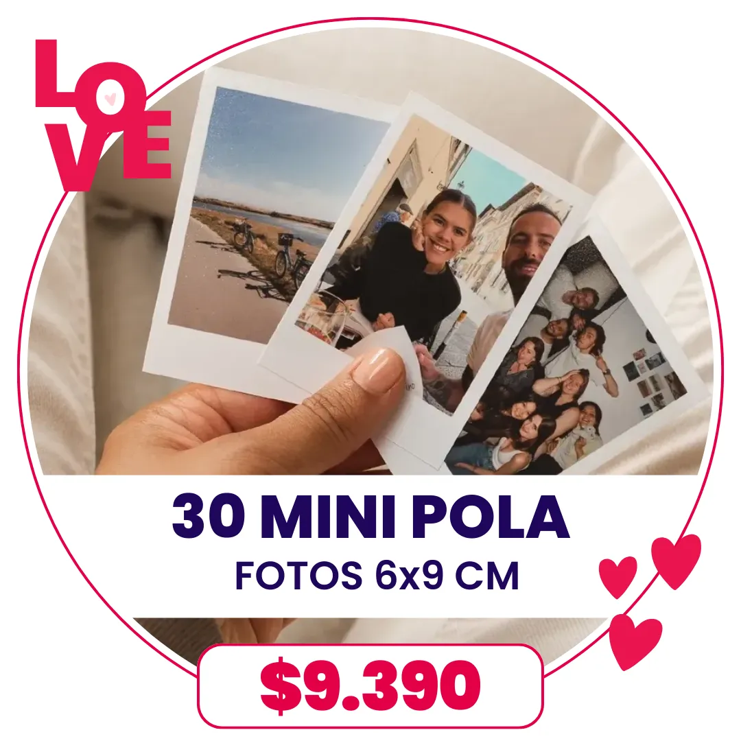 30 Fotos Mini Pola 6x9 cm a $9.390