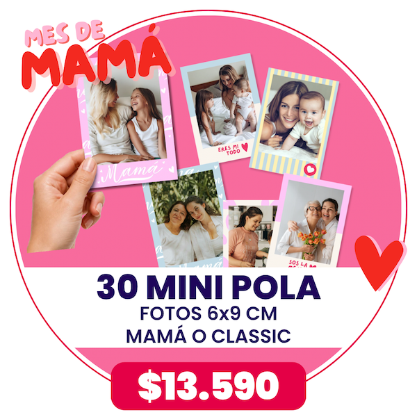 30 Fotos Mini Pola 6x9 cm a $13.590