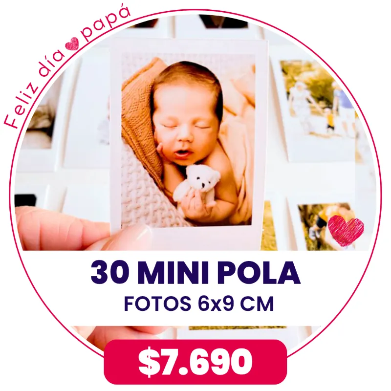 30 Fotos Mini Pola 6x9 cm a $7.690 30 Fotos Mini Pola 6x9 cm a $7.690