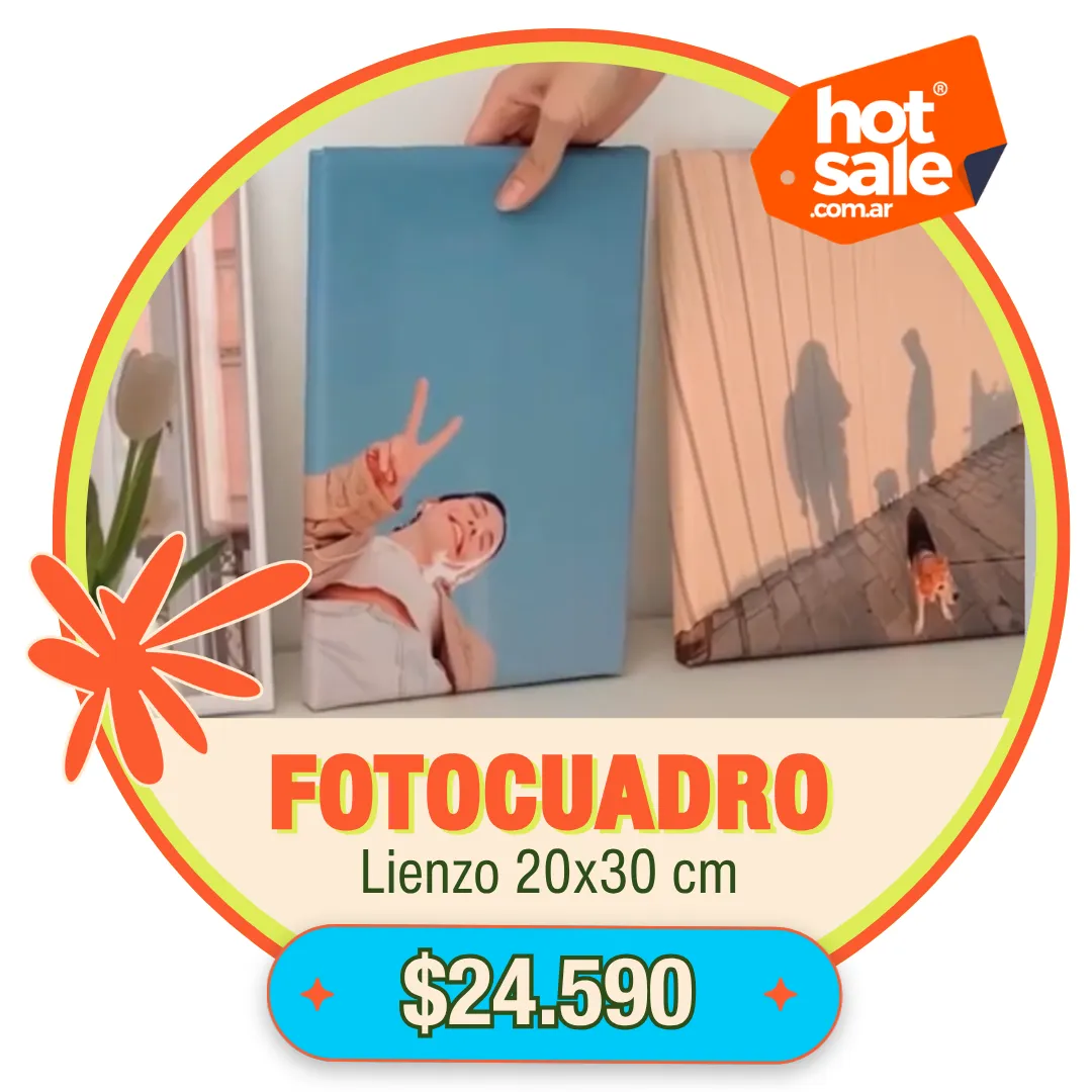 FotoCuadro de Lienzo 20x30 cm a $24.590