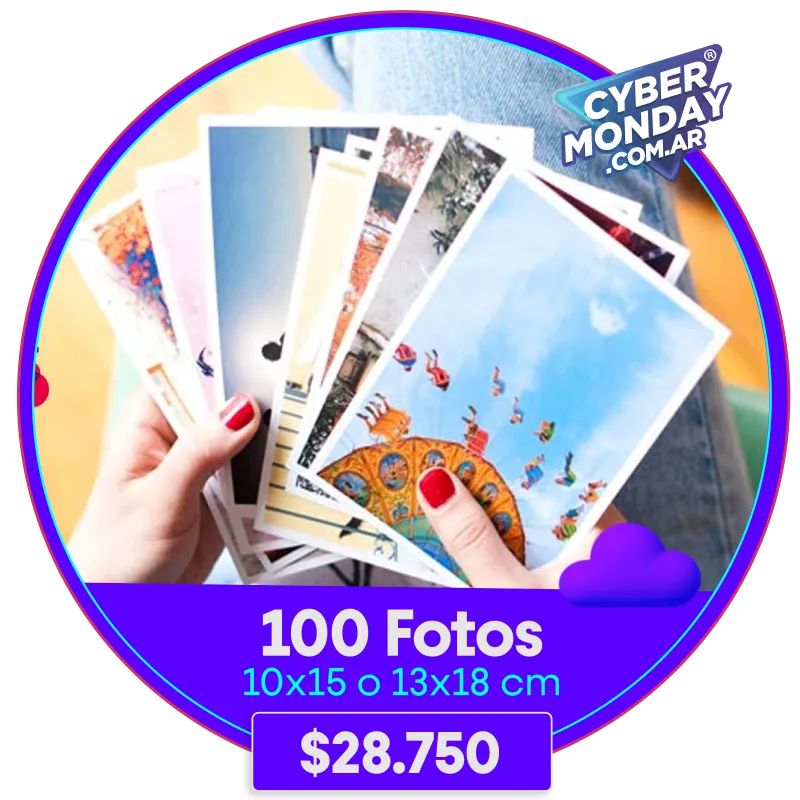 100 Fotos 10x15 o 13x18 cm a $28.750
