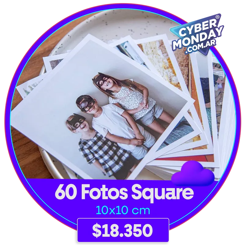 60 Fotos Square 10x10 cm a $18.350
