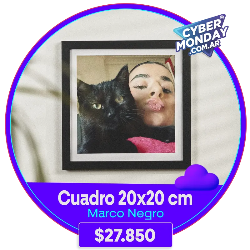 Cuadro con foto enmarcada 20x20 cm a $27.850