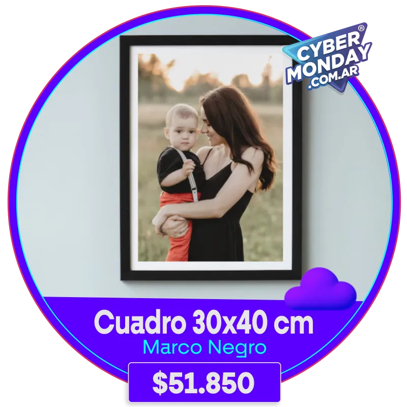 Cuadro con foto enmarcada 30x40 cm a $51.850