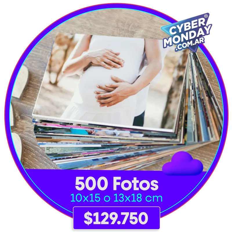 500 Fotos 10x15 o 13x18 cm a $129.750