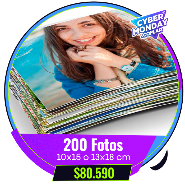 200 Fotos 10x15 o 13x18 cm a $80.590