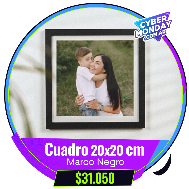 Cuadro con foto enmarcada 20x20 cm a $31.050