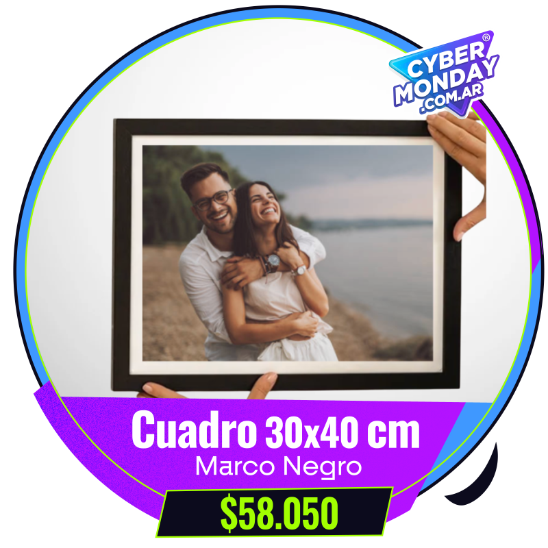 Cuadro con foto enmarcada 30x40 cm a $58.050