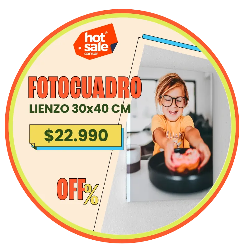 FotoCuadro de lienzo 30x40 a $22.990 FotoCuadro de lienzo 30x40 a $22.990
