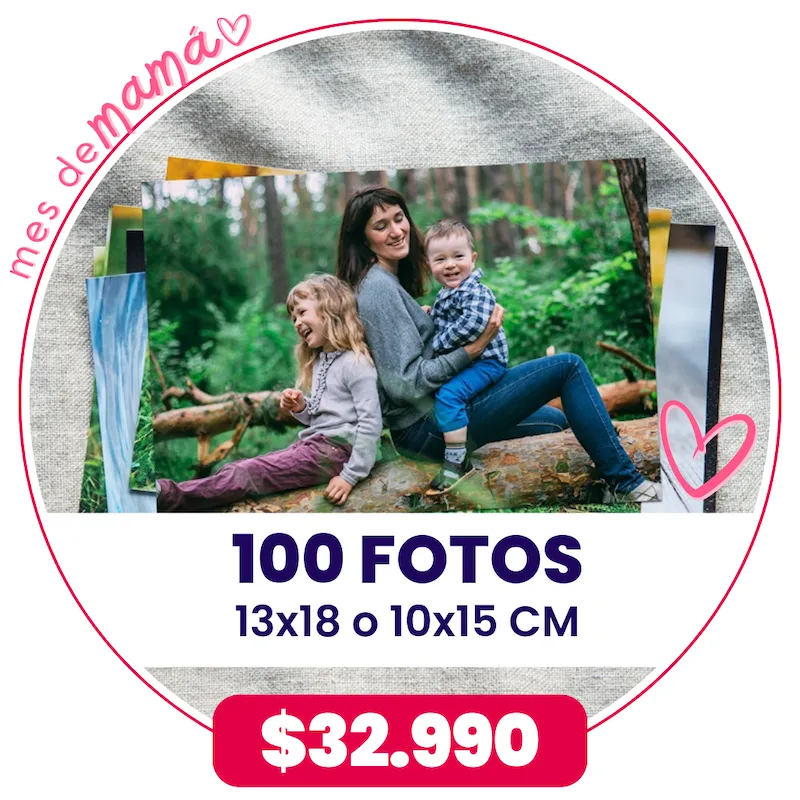 100 Fotos 10x15 o 13x18 cm a $32.990