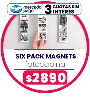 Six Pack Imán FotoCabina a $2890