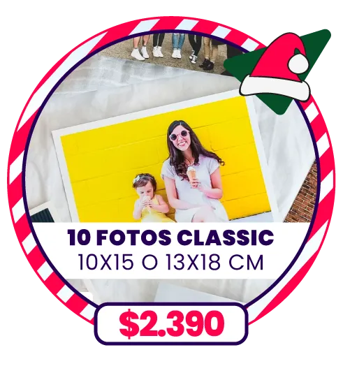 10 fotos Classic 10x15 o 13x18 a $2.390