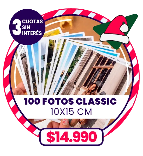 100 fotos Classic 10x15 a $14.990