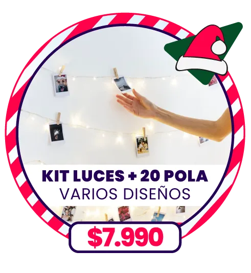 Kit Luces + 20 Polas a $7.990