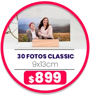 30 fotos Classic 9x13 a $899