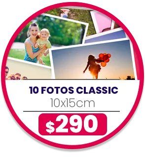 10 fotos Classic 10x15 a $290