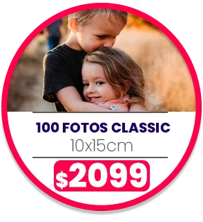 100 fotos Classic 10x15 a $2099 100 fotos Classic 10x15 a $2099