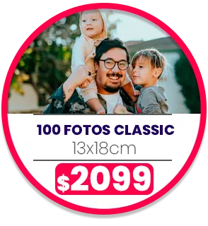 100 fotos Classic 13x18 a $2099