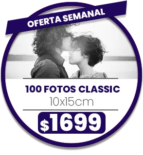 100 fotos Classic 10x15 a $1699
