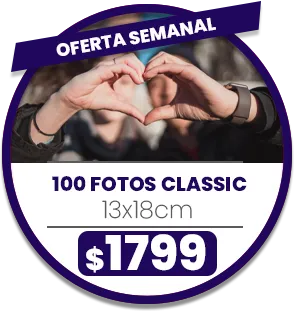 100 fotos Classic 13x18 a $1799