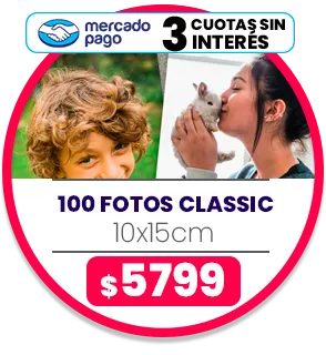 100 fotos Classic 10x15 a $5799