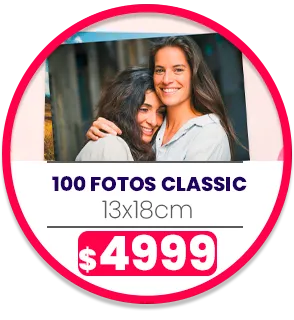 100 fotos Classic 13x18 a $4999