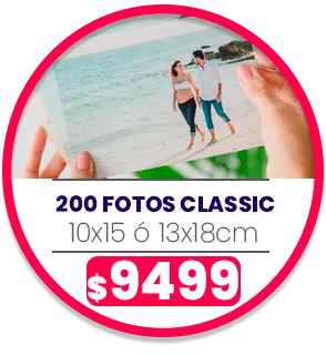 200 fotos de 13x18 o 10x15 a $9499