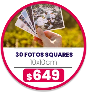 30 fotos Square 10x10 a $649 30 fotos Square 10x10 a $649