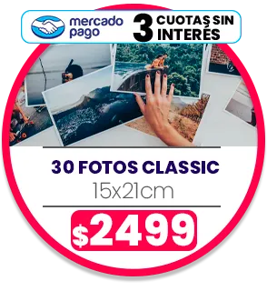30 fotos Classic 15x21 a $2499