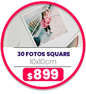 30 fotos Square 10x10 a $899 30 fotos Square 10x10 a $899
