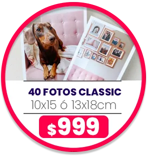 40 fotos de 10x15 o 13x18 a $999 40 fotos de 10x15 o 13x18 a $999