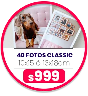 40 fotos de 10x15 o 13x18 a $999
