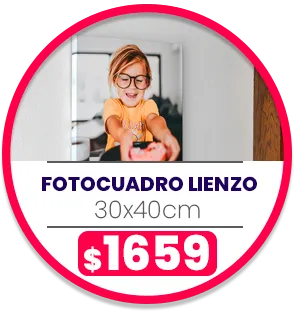 FotoCuadro de lienzo 30x40 a $1659 FotoCuadro de lienzo 30x40 a $1659