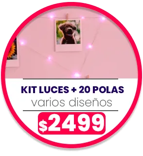 Kit Luces + 20 Polas a $2499