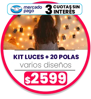 Kit Luces + 20 Polas a $2599