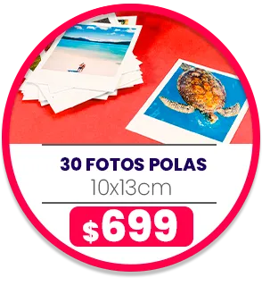 30 fotos Polaroid 10x13 a $699