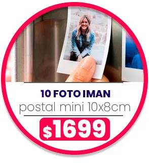 10 foto IMÁN Postal Mini 10x8 a $1699