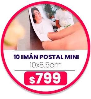 10 foto IMÁN Postal Mini 10x8.5 a $799